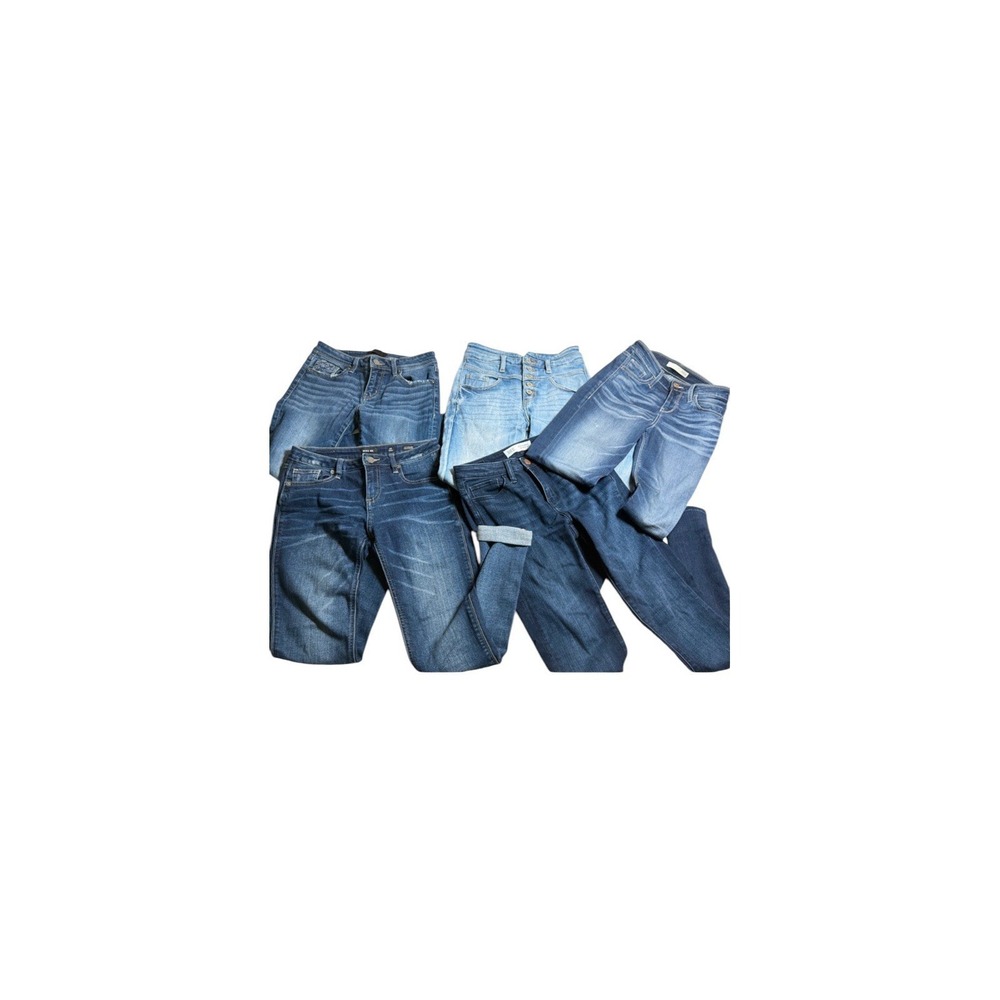 Woman's Skinny Jean Bundle Of 5 Blue Denim Jeans Sizes 24-26